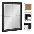 thumbnail image 2 of Kate and Laurel Whitley Traditional Framed Wall Mirror, 22 x 28, Black, Classic Rectangle Bathroom Mirror with Transitional Profile and Beveled Edge Design, 2 of 8