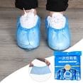 thumbnail image 2 of 100Pcs Disposable Plastic Shoe Cover Pe Shoe Cover Durable Noiseless Shoe Booties Covers For Home Furniture Protection, 2 of 6