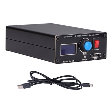 Syntoniseur d'antenne automatique, Syntoniseur radio Syntoniseur d'antenne à ondes courtes Syntoniseur radio Syntoniseur d'antenne rechargeable USB avec écran Oled de 0,96 Pouces Boîtier en Métal