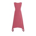 thumbnail image 4 of Ovzne Robes pour Femmes Robe Robes pour Femmes Sans Manches Col Rond à Cordon Décontractée à Volants Ligne A Mini Robe Robe d'Été Liquidation, 4 of 7