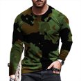 thumbnail image 1 of Mikilon Men's Spring 3D Printing Business Leisure Printing Long-sleeved Shirt Top Blouse, 1 of 5