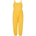 thumbnail image 2 of Girls Overall Solid Summer Rompers for Girls Sleeveless Overalls with Side Pockets Cute Clothes 5-6 Y, 2 of 4