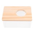 thumbnail image 3 of 1Pc Sand Bath Box Small Pets Shower Room Clear Hamster Toilet Sand Bath Room, 3 of 9