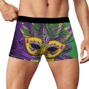 FhsagQ Underwear Men's Underwear Boxers Brief Comfortsoft Mens Carnival Underwear Breathable Trend Novel Digital 3D Printed Boxers Underwear Men's Underwear Briefs Yellow M