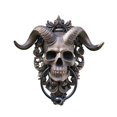 thumbnail image 1 of GUOOL Heurtoir de Porte Tête de Chèvre Décor Statue de Tête de Mouton Suspendue à la Porte, 1 of 6