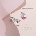 thumbnail image 3 of TheJewelryHut Designer CZ BirthStone Children Sterling Silver Earrings, 3 of 4