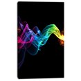 thumbnail image 2 of Abstract Ribbon Waves on Black - Abstract Canvas Wall Art Print, 2 of 3