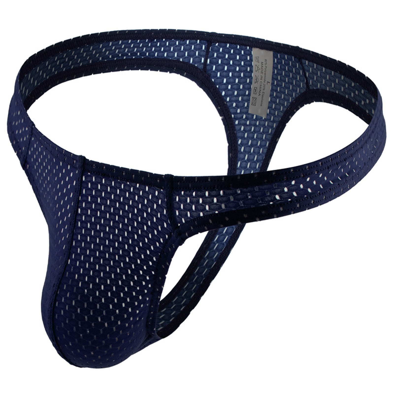Culotte Anneau Aguichant Mode Respirante en Maille de Nylon, String Frais et Confortable