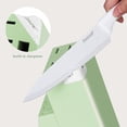 thumbnail image 4 of Hecef 15-Piece Stainless Steel Knife Set with Block, Food-Grade Non-Stick Coating, 4 of 10