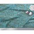thumbnail image 2 of Soimoi Blue Velvet Fabric Just Love Forever Text Decor Fabric Printed Yard 58 Inch Wide, 2 of 3