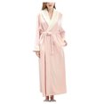 thumbnail image 1 of Youkk Polyester Wrap Yourself In Comfort With Full Length Bathrobe Unique Soft And Warm Wide Range Of Uses pink L, 1 of 6