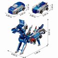 thumbnail image 3 of Dinosaur Collision Transforming Car Toy，Transformation Car Toy With Crash & Transform Feature ，For Boys And Girls |Party Gift For Birthday, Christmas (Blue), 3 of 9