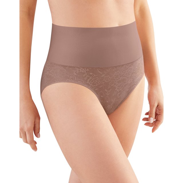 Maidenform Womens Tame Your Tummy Brief, S, Spicy Bronze Lace