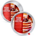 thumbnail image 1 of Crown 5 inch Cake Pans, 3" Deep, 2 Pack, Professional Baking Pans, Heavy Duty, Easy Release, Pure Aluminum, 1 of 8