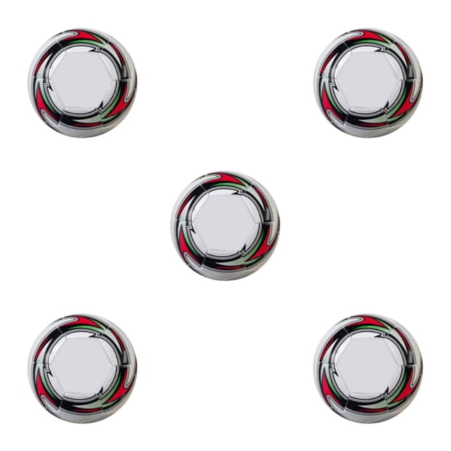 Thinsony Waterproof PVC Football Ball Competitive Game Soccer Ball For Kids Fun Football Training Soccer Ball White 5Set