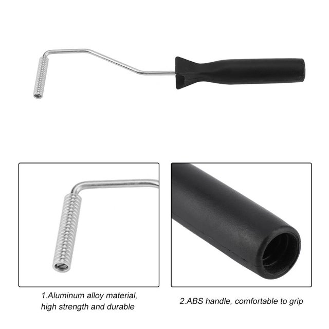Rdeghly Rouleau de Laminage à Bulles en Fibre de Verre en Alliage d'Aluminium avec Poignée en ABS pour Travaux de Résine, Ensemble de Rouleaux en Fibre de Verre, Rouleau de Laminage à Bulles en Fibre de Verre