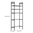 thumbnail image 3 of HCBY Heavy Duty Over Toilet Shelf, 63 Inch 3-Layer Bathroom Storage Rack, Rust Proof Iron Frame with Waterproof Coating, Multi-Purpose Organizer for Toiletries Plants Laundry, 3 of 9