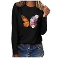 thumbnail image 1 of Leutsin T-shirt Blouse à Manches Longues à Col Rond Imprimé pour Femmes Grande Taille, 1 of 6