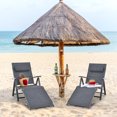 thumbnail image 2 of Patiojoy 2PCS Patio Reclining Chaise Lounge Outdoor Adjustable Folding Chair W/ 7 Backrest Positions & Removable Pillow, 2 of 9