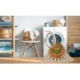 thumbnail image 2 of Ahgly Tapis d'Intérieur Lavable en Machine Carré Transitionnel Bisque Foncé Marron, 4 Pieds Carré, 2 of 7