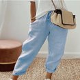 thumbnail image 2 of Birdeem Pantalons Décontractés Droits Imprimés Mode Été pour Femmes, 2 of 5