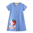 thumbnail image 1 of REDARER Robe d'Été en Coton pour Filles – Brodée de Dessins Animés Manches Courtes Décontractée, pour Taille 2-3 Ans, 1 of 6