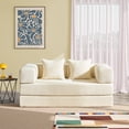 thumbnail image 3 of YINIX 62.9"  Sofa Couch with Two Pillows,  Comfy Modular Convertable Sofa Bed for Living Room and Small Spaces, Beige, 3 of 9