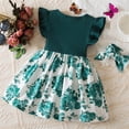thumbnail image 4 of Robe Décontractée pour Bébé Fille à Manches à Volants, Robe Trapèze, Robe d'Été pour Fête d'Anniversaire, Tenue de Jeu, 0-3 Ans, 4 of 4