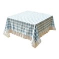 thumbnail image 2 of Dvkptbk Nappe à Carreaux Blanche Transparente à Volants Imperméable Housse de Table à Manger, 2 of 7