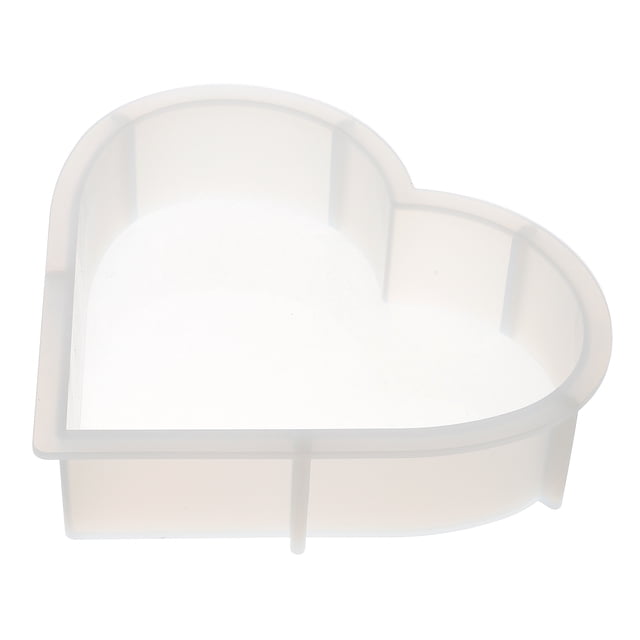 CIMAXIC Moule en Silicone Réutilisable en Forme de Cœur pour Résine Bricolage Serre-Livres Surface Lisse Grande Taille 7.8x6.3 Pouces,8.7"X7.87"X2.01 Pouces