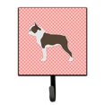 thumbnail image 1 of Porte-Laisse Ou Porte-Clés à Damier Boston Terrier Rose, 1 of 1