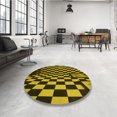 thumbnail image 4 of Ahgly Company Machine Washable Indoor Square Transitional Black Brown Area Rugs, 4' Square, 4 of 7