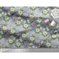 thumbnail image 3 of Soimoi Poly Georgette Fabric Leaves & Magnolia Floral Print Sewing Fabric Yard 52 Inch Wide, 3 of 5