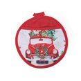thumbnail image 1 of Round Pot Holder Avec Poche (Camion Avec Des Cadeaux) - Set of 6, 1 of 1