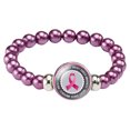 thumbnail image 1 of Cancer Awareness Bracelet Ribbon Charm Jewelry For Women Support Strength Inspirational, 1 of 3