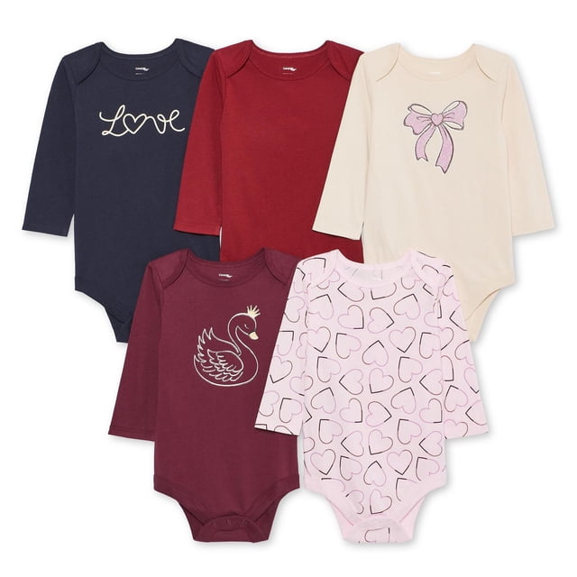 George Baby Girls' Bodysuit 5-Pack