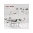 thumbnail image 2 of Eastvita Industrial 5-Piece Dining Table Set for 4-Rectangular Table with 4 Chairs/Ideal for Small Kitchens/Apartments (Grey), 2 of 5