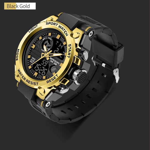 RKSTN Mens Watches Sport Watch Display Analog Digital LED Electronic Wrist Watches Mens Watches