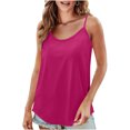 thumbnail image 1 of FAVIPT Camisoles Débardeurs pour Femmes à Bretelles Spaghetti Col Rond Chandails Unis d'Été Décontractés Amples T-Shirts Rose Vif,m, 1 of 6