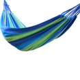 thumbnail image 4 of Hamacs Hamac de Camping Double Hamac Portable avec 2 Sangles de Fixation Hamac en Tissu à Rayures Colorées pour Intérieur Extérieur, 4 of 8