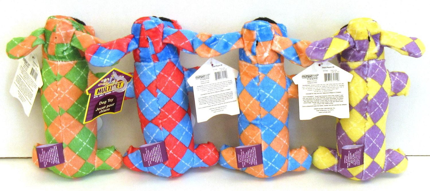 Le chien Loofa original en tissu éponge doux avec un couinement grogne et un couinement régulier