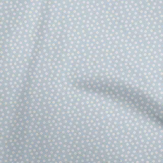 oneOone Georgette Viscose Sky Blue Fabric Floral Craft Projects Decor Fabric Printed By The Yard 42 Inch Wide