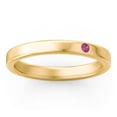 thumbnail image 3 of Bague Empilable avec Pierre de Naissance Gravée - Rubis (Juillet), 3 of 7
