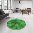 thumbnail image 4 of Ahgly Company Machine Washable Indoor Rectangle Transitional Green Area Rugs, 5' x 7', 4 of 7