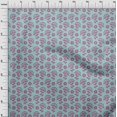 thumbnail image 4 of oneOone Velvet Turquoise Blue Fabric Asian Floral Block Craft Projects Decor Fabric Printed By The Yard 58 Inch Wide, 4 of 4