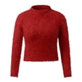 thumbnail image 3 of GigrtiJin Chandails à Col Roulé pour Femmes Décontractés Couleur Unie Ajustés Courts Chandails à Enfiler Hauts Mode Confortables Blouses Décontractées, 3 of 7