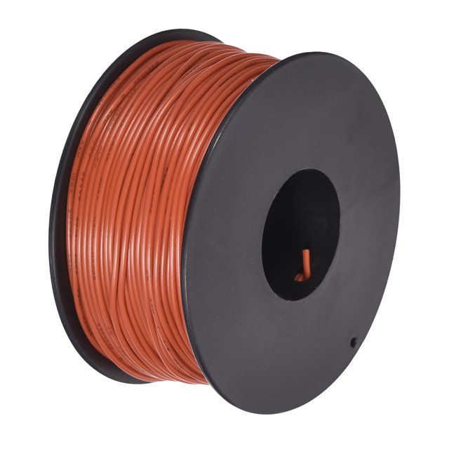 Uxcell 28AWG Stranded Wire Hookup 50M/164ft Orange, Electrical Wire UL1007 Spool