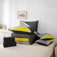 thumbnail image 5 of YST 7-Piece Patchwork Geometric Triangle Bedding Set, Queen Size, Modern Geometry Comforter Set, 5 of 5