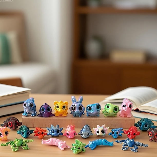 Calendrier de l'Avent Animal - Ensemble de 32 figurines de compte à rebours de Noël avec 24 compartiments, boîte de compte à rebours créative pour les vacances | Mini objets de collection