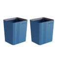 thumbnail image 1 of 2 Pieces Home Office Garbage Bin Bedroom Portable Waste Basket Square Shape Rubbish Can Large Capacity Container Blue M, 1 of 10